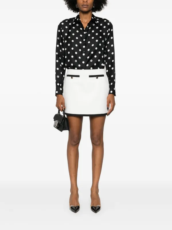 Gucci Tweed Mini Skirt | White | FARFETCH