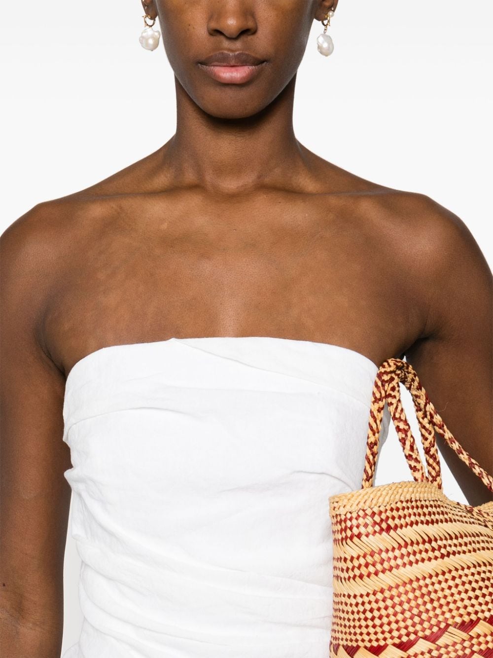 Shop Tove Izel Linen Bandeau Top In White