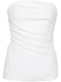 TOVE Izel linen bandeau top - White