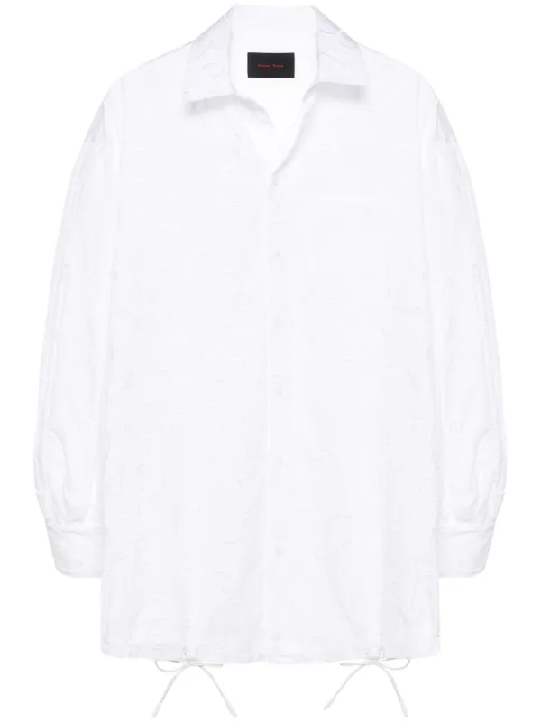 Simone Rocha ホワイト パフスリーブシャツ Simone Rocha ホワイト パフスリーブシャツ