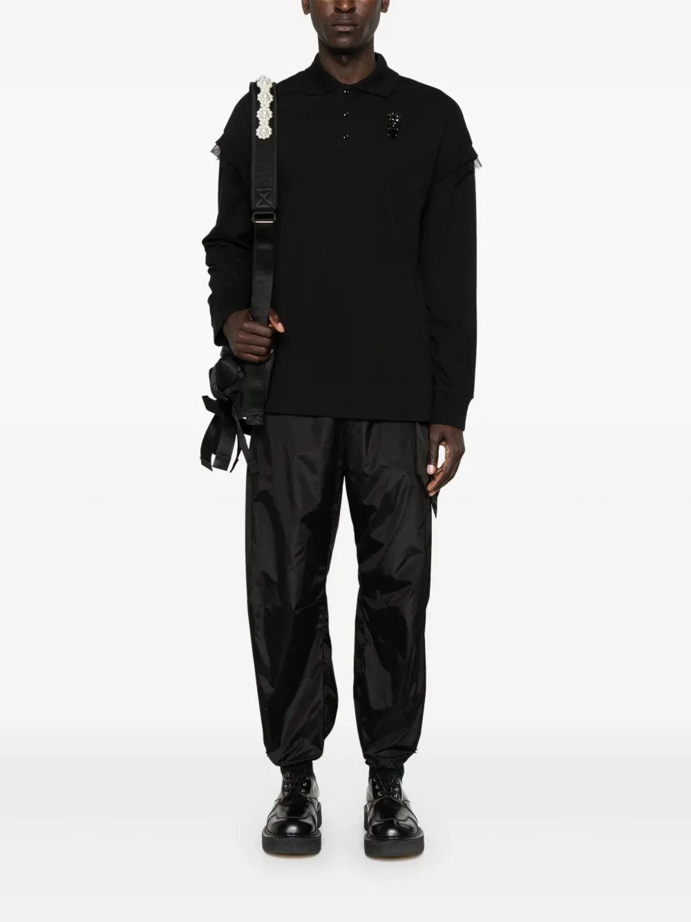 Simone Rocha playera tipo polo con detalles de cristal | Image 2