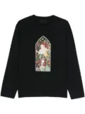 Simone Rocha stained glass-print cotton T-shirt - Black