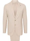 Tagliatore textured single-breasted suit - Neutrals