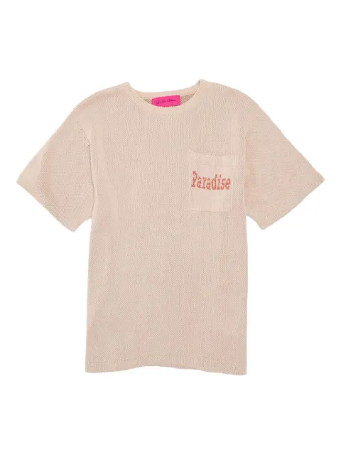 The Elder Statesman Paradise palm-tree chest-pocket T-shirt