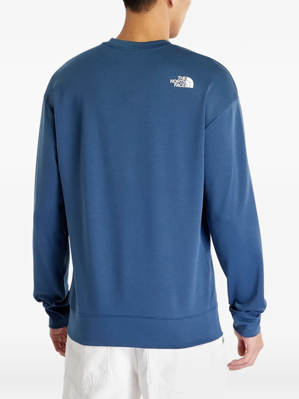 The North Face logo-debossed sweatshirt - Blauw