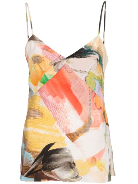 Paul Smith Floral Collage silk top