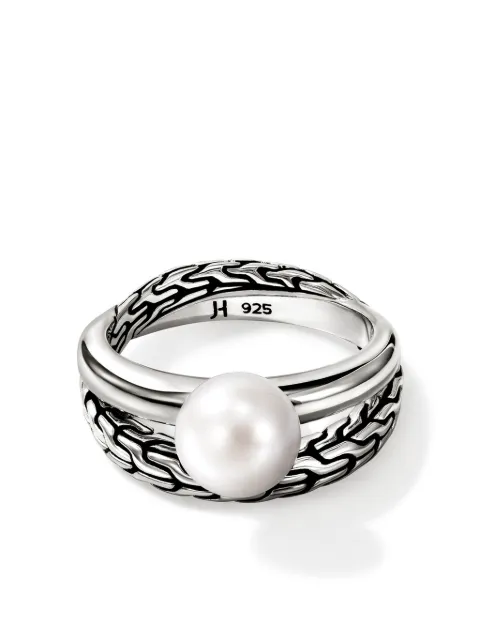 John Hardy Essential pearl stackable ring
