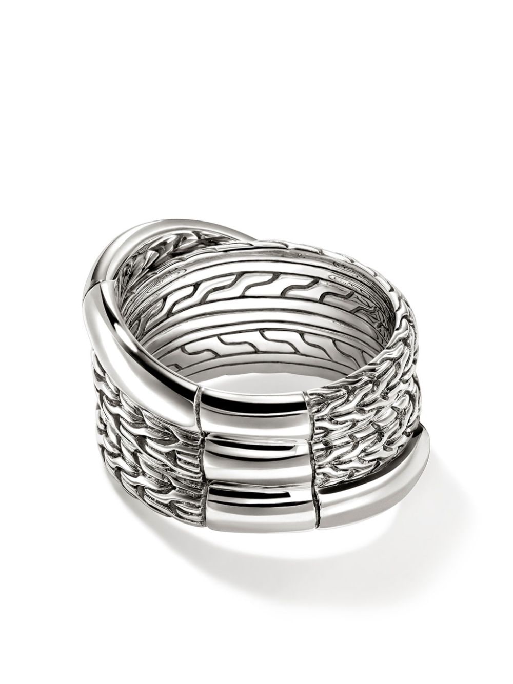 Shop John Hardy Sterling Silver Jh Essential Crossover Ring