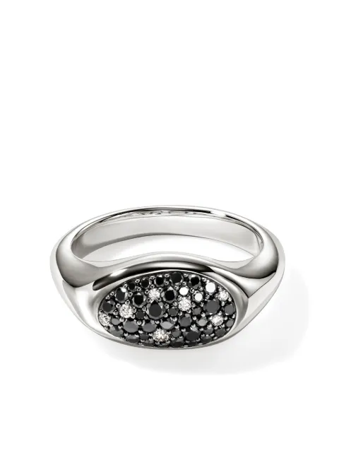 John Hardy black sand diamond pebble ring