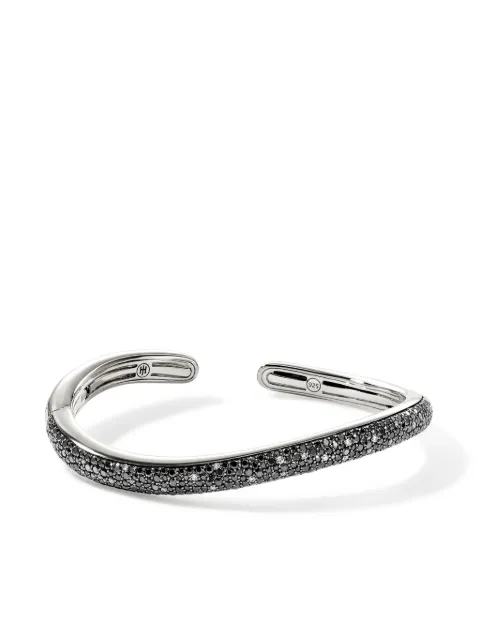 John Hardy Surf Hinged diamond cuff bracelet
