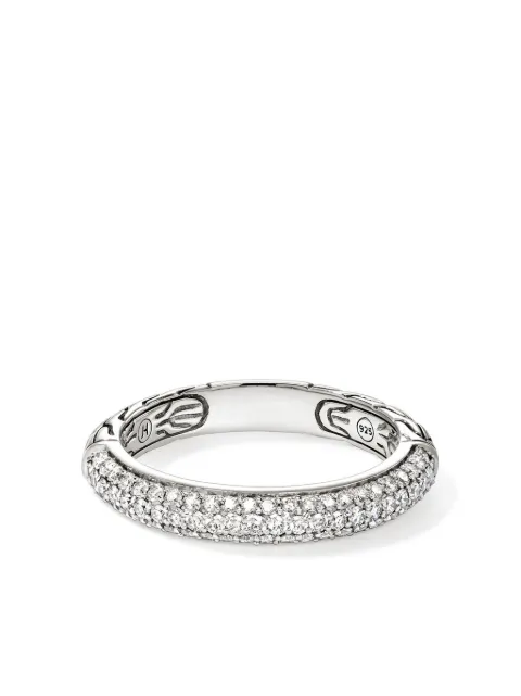John Hardy sterling silver JH Essential diamond band ring