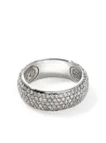 John Hardy 14kt white gold JH Essential diamond band ring - Silver