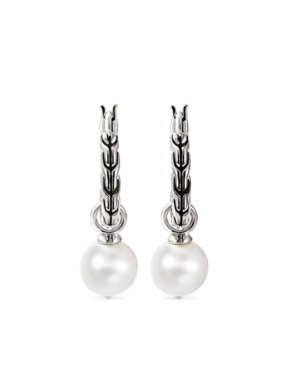 JH Essential pearl hoop earrings