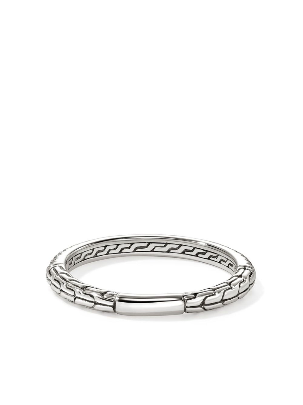 John Hardy sterling silver JH Essential diamond band ring - Zilver