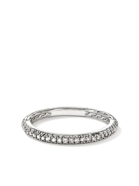 John Hardy sterling silver JH Essential diamond band ring