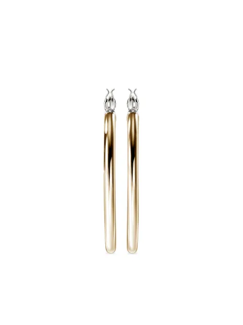 John Hardy 14kt yellow gold Essential diamond hoop earrings