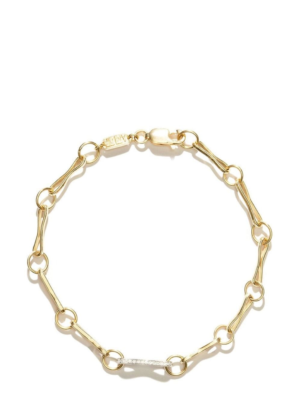 Azlee 18kt Yellow Gold Circle-link Bracelet