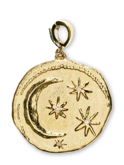 Azlee cadena para monedas Cosmic grande en oro amarillo de 18kt con diamante