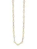 Azlee 18kt gold large Circle-Link diamond chain necklace