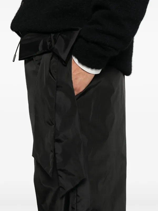 Simone Rocha oversized-bow Tapered Trousers | Black | FARFETCH