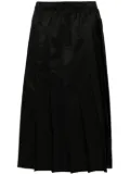 Simone Rocha pleated elasticated waist skirt - Black