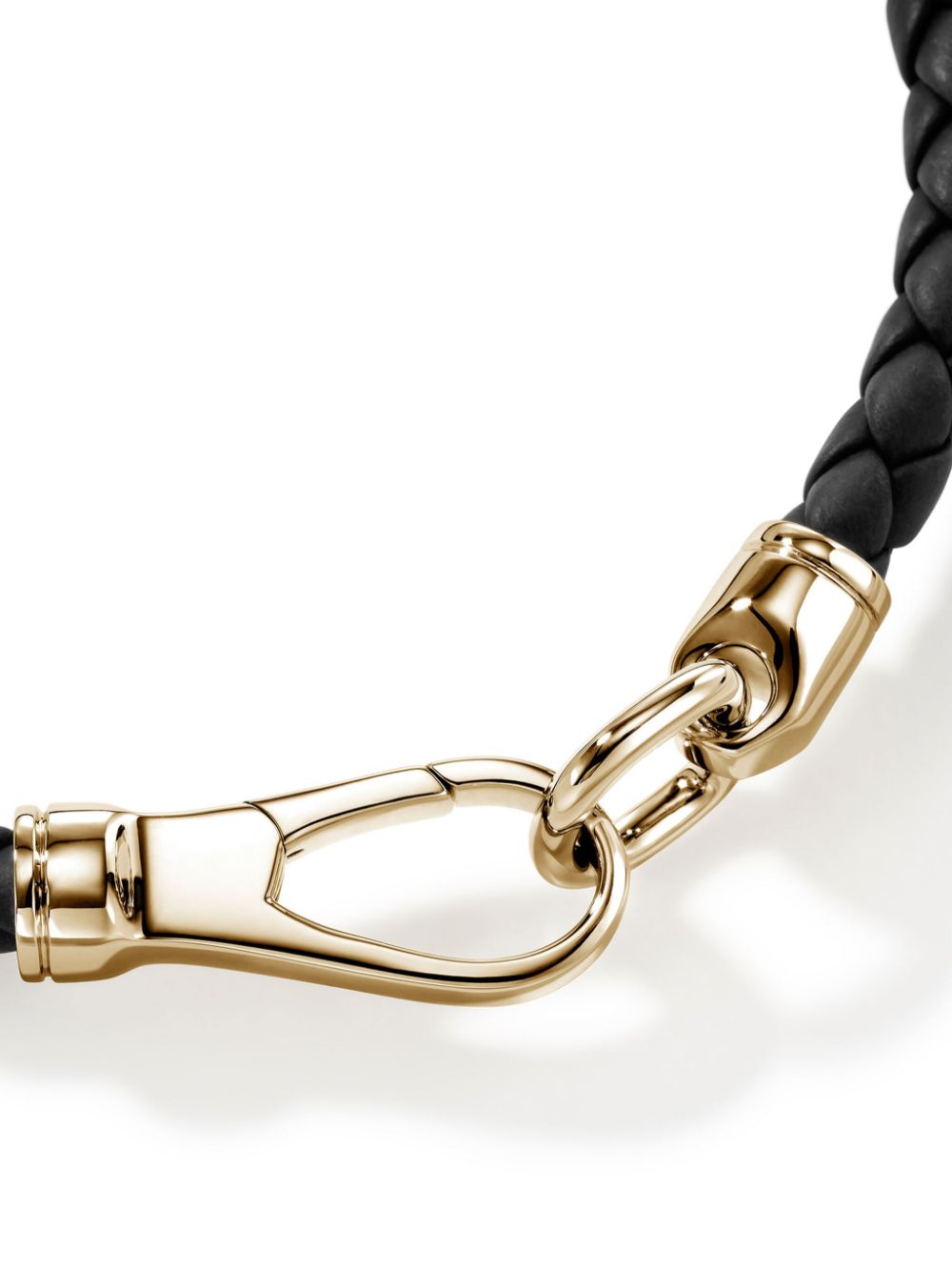 Shop John Hardy 14kt Yellow Gold And Leather Bracelet In Black