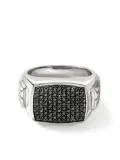 John Hardy sterling silver sapphire signet ring