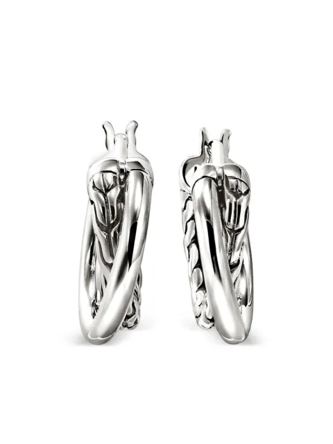 John Hardy JH Essential Crossover hoop earrings