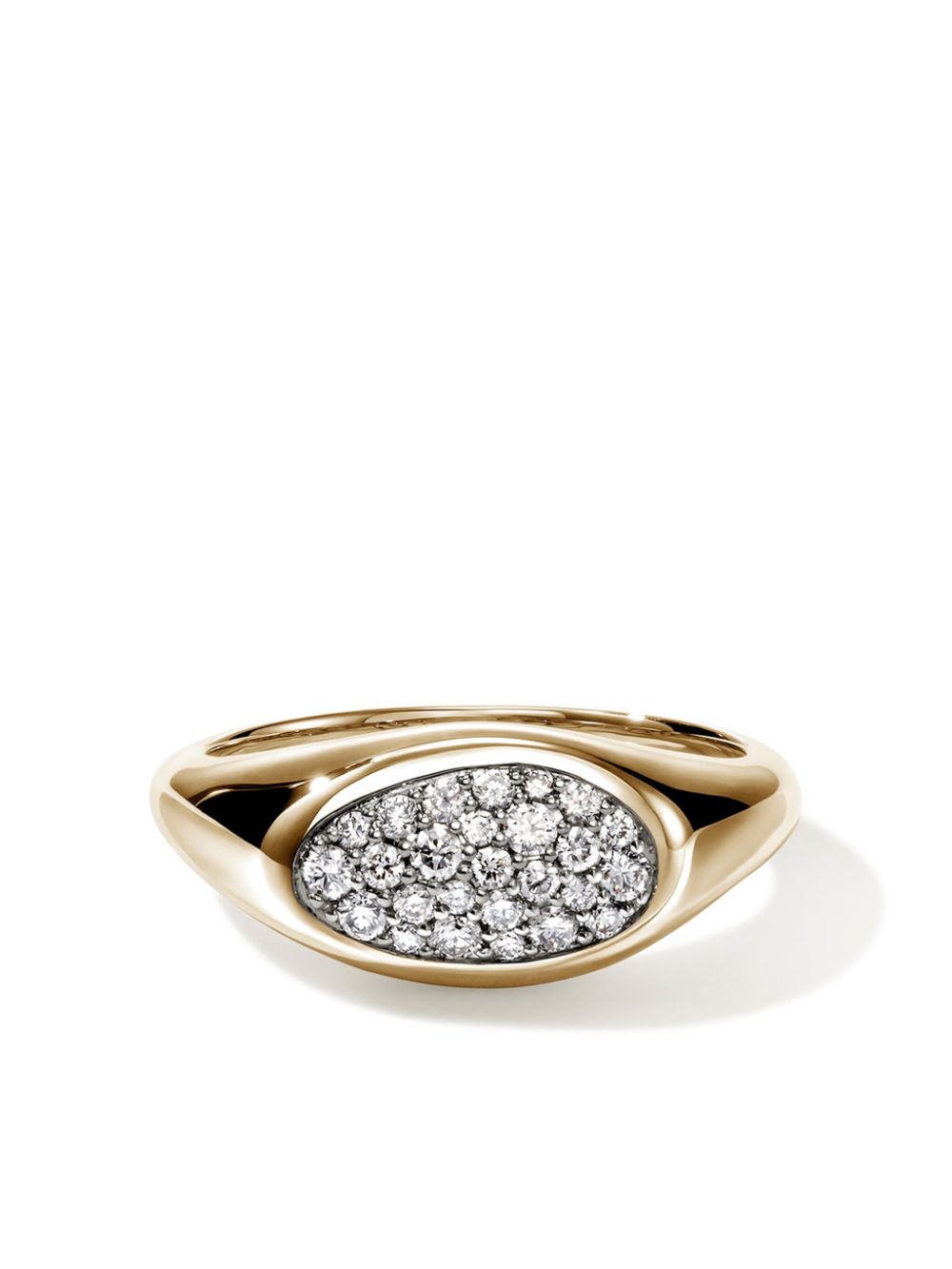 John Hardy 14kt yellow gold Pebble diamond ring