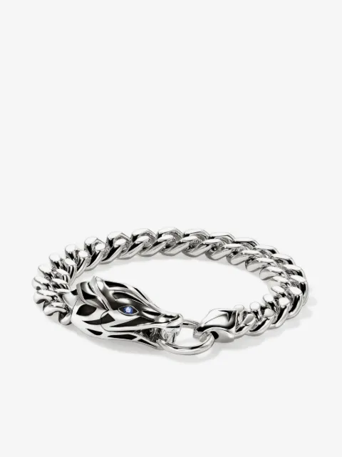John Hardy Bracciale Naga in argento sterling con zaffiri