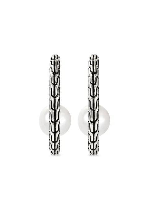 John Hardy JH Essential pearl hoop earring