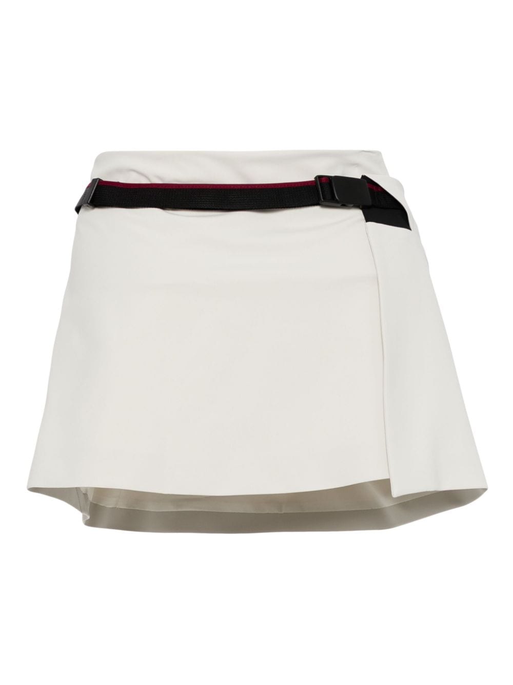 Shop Hyein Seo Low-rise Layered Wrap Miniskirt In Neutrals