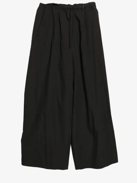 Amomento cotton-blend flared trousers