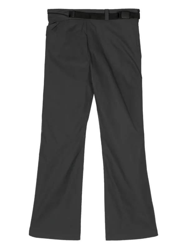 パンツ Hyein Seo pants Hyein Seo Belted Cropped Taffeta Trousers | Grey | FARFETCH