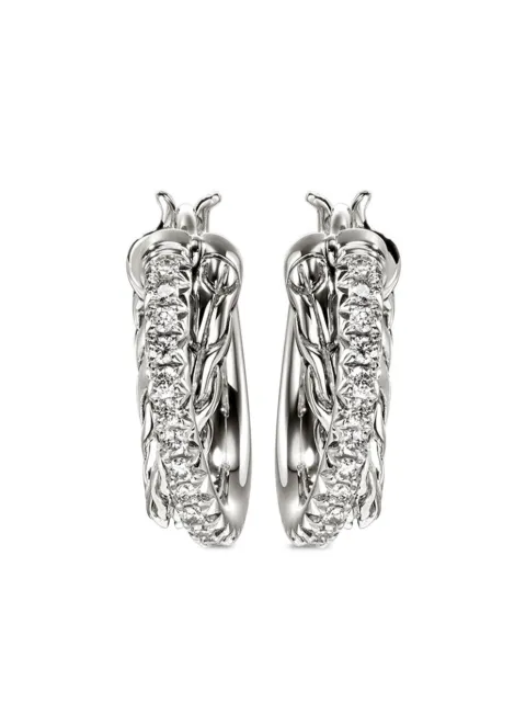 John Hardy JH Essential diamond hoop earrings