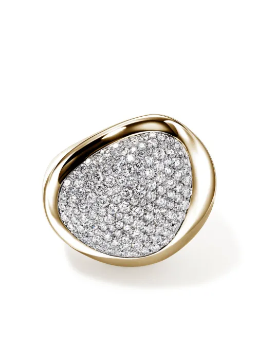 Bague Pebble en 14ct pavée de diamants - John Hardy - Modalova