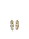 John Hardy 14kt yellow gold JH Essential Crossover diamond hoop earrings