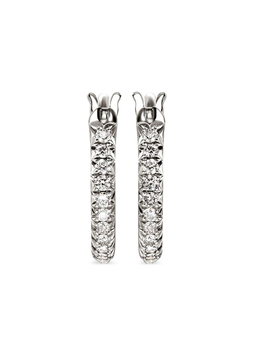 John Hardy JH Essential diamond hoop earrings - Argento