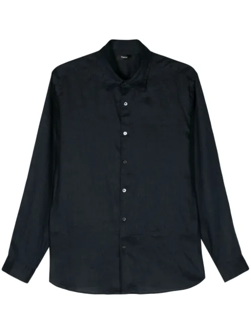 Theory chemise Irving en lin - Bleu - Theory - Modalova