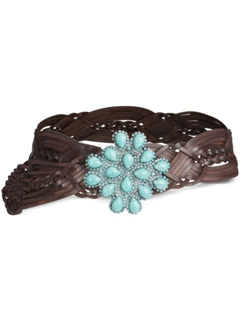 Silvia Tcherassi Enis braided leather belt