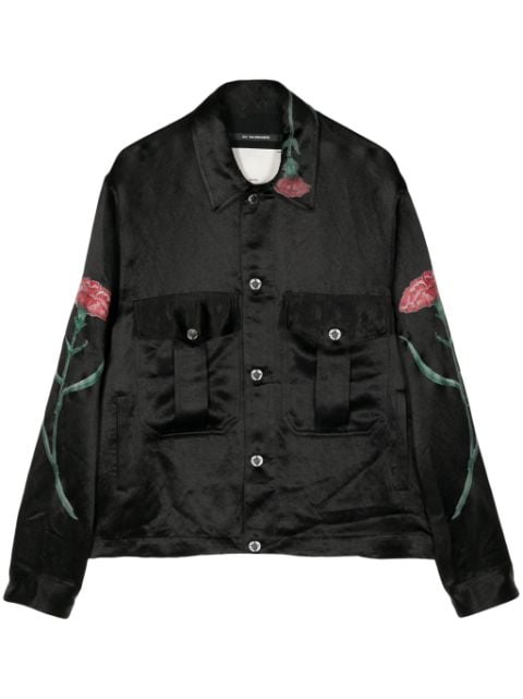 Song For The Mute Falling Flowers satin military jacket