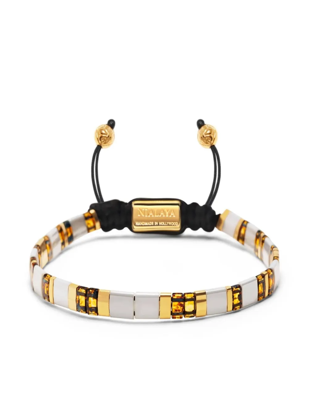 Nialaya Jewelry tila-beads marbled bracelet | Gold | Image 1