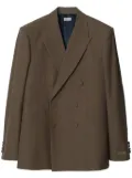 Burberry peak-lapel wool blazer - Brown