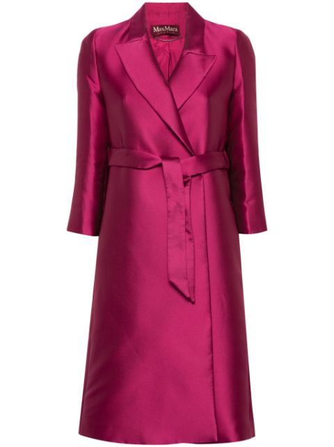 Max Mara notched-lapels belted coat Women