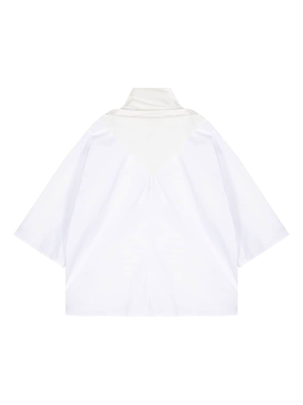 Shop Sofie D'hoore Scarf-detail Short-sleeve Blouse In White