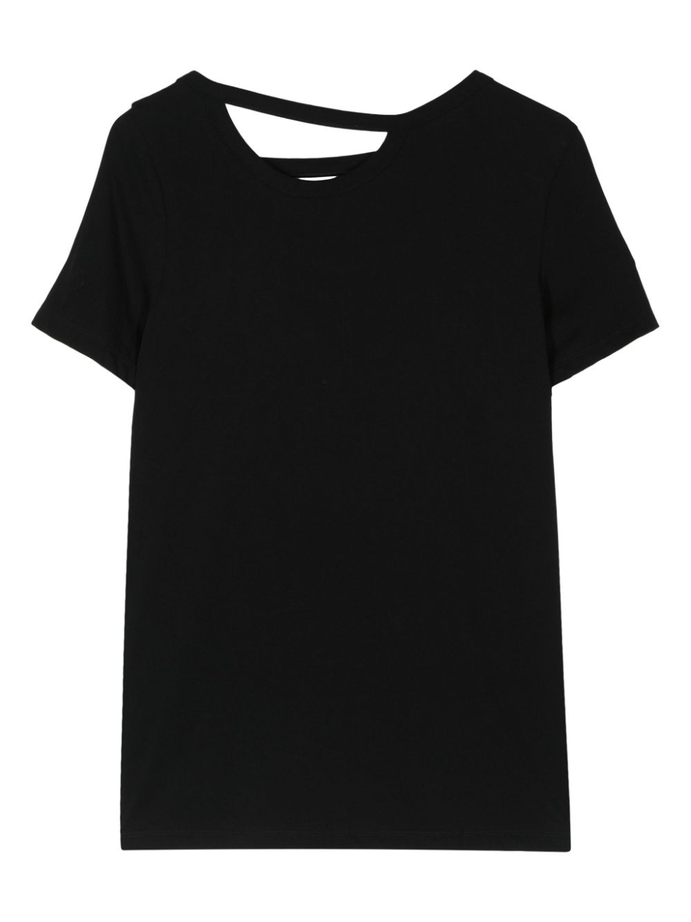 Shop Yohji Yamamoto Cut-out Cotton T-shirt In Schwarz