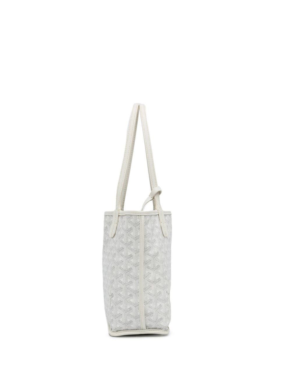 Pre-owned Goyard 2019   Mini Ine Reversible Anjou Tote Bag In White