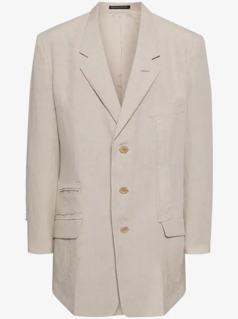 Y's 40 Leinenjacke mit Einsätzen