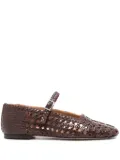 Miista Yeida leather ballerina shoes - Brown