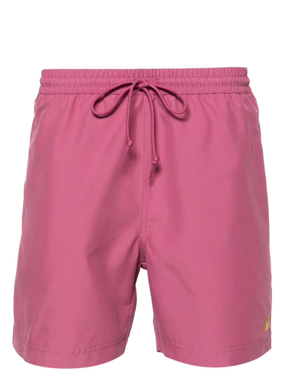 Carhartt WIP Chase logo-embroidered swim shorts Roze